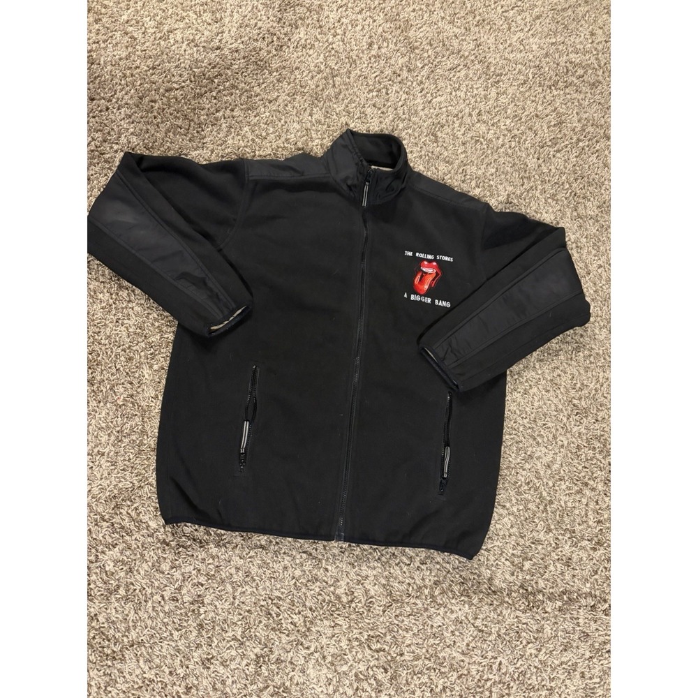 Rare Best In Town Rolling Stones A Bigger Bang Mens Black Full Zip Jacket Size L